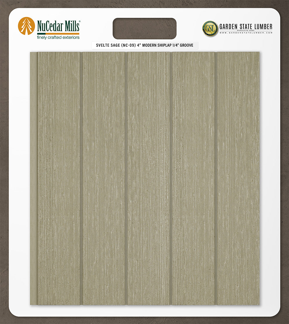 4″ RoughSawn T&G Modern Shiplap Strips - 2' x 2' Display