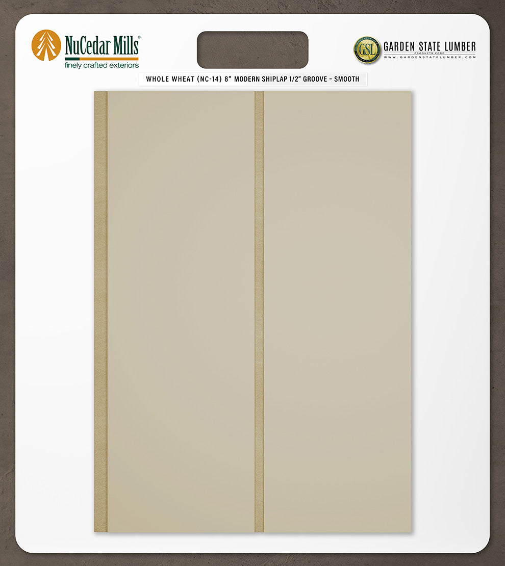 8″ Smooth T&G Modern Shiplap Strips - 2' x 2' Display