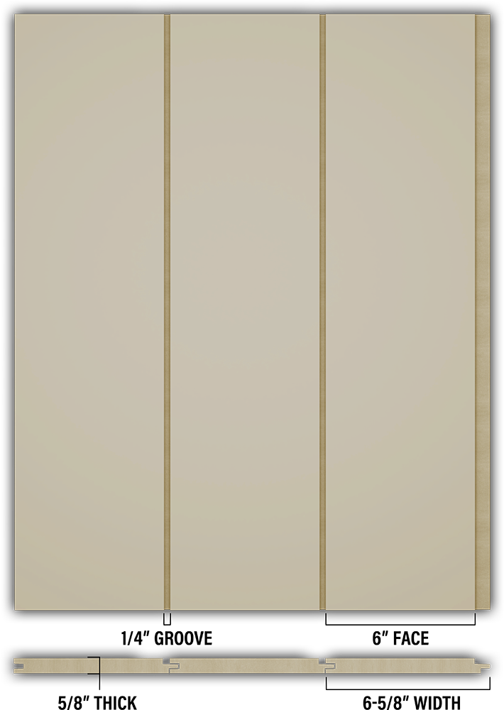6″ Smooth T&G Modern Shiplap Strips - Individual