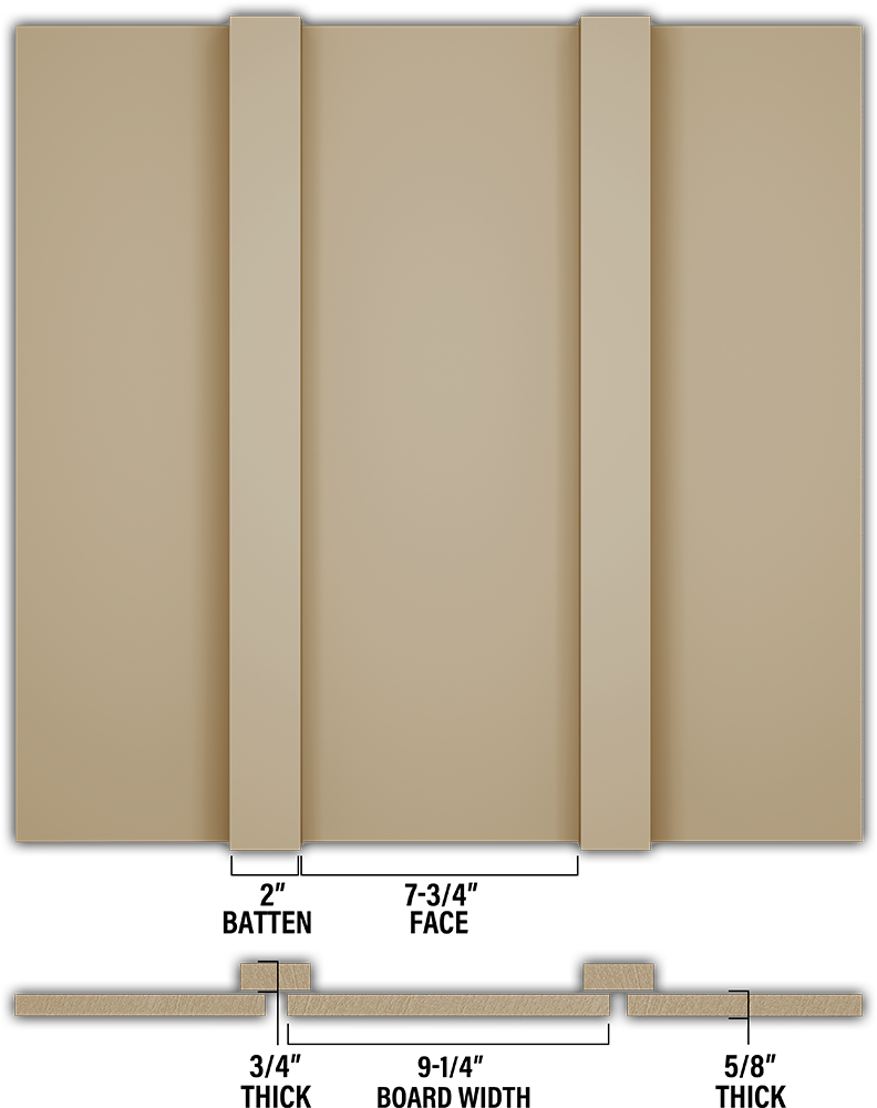Smooth Board & Batten - Individual