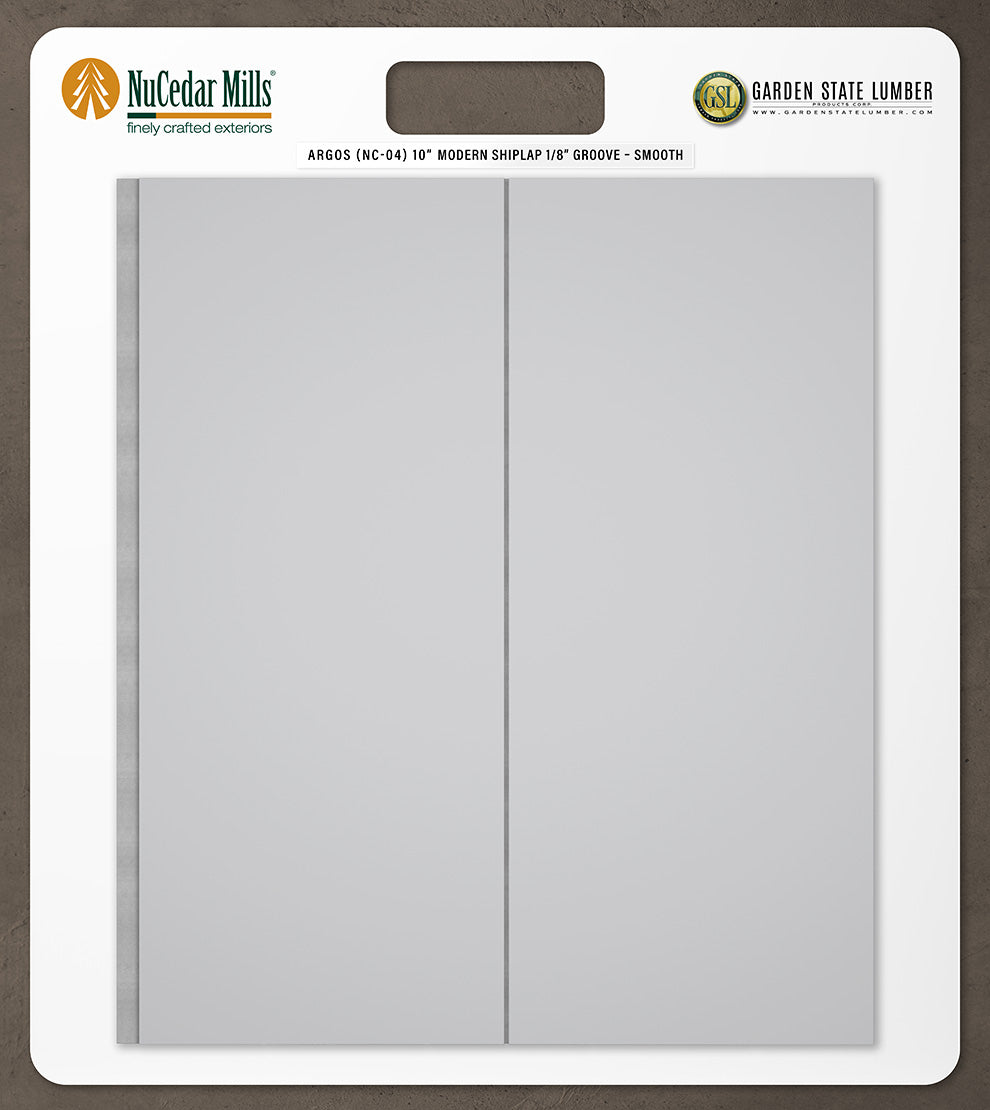 10″ Smooth T&G Modern Shiplap Strips - 2' x 2' Display