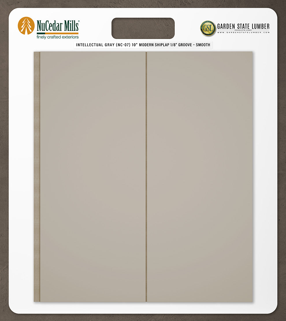 10″ Smooth T&G Modern Shiplap Strips - 2' x 2' Display
