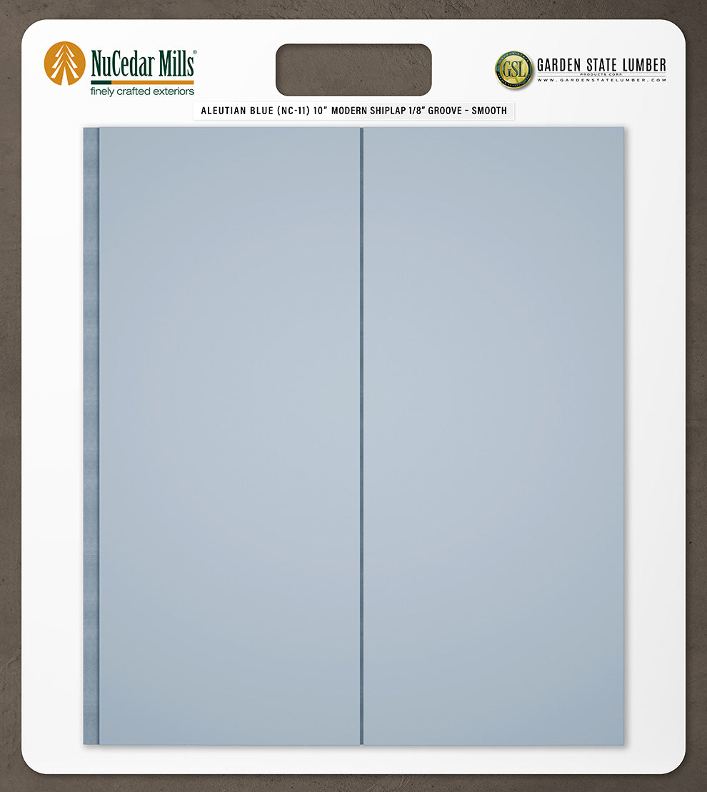 10″ Smooth T&G Modern Shiplap Strips - 2' x 2' Display