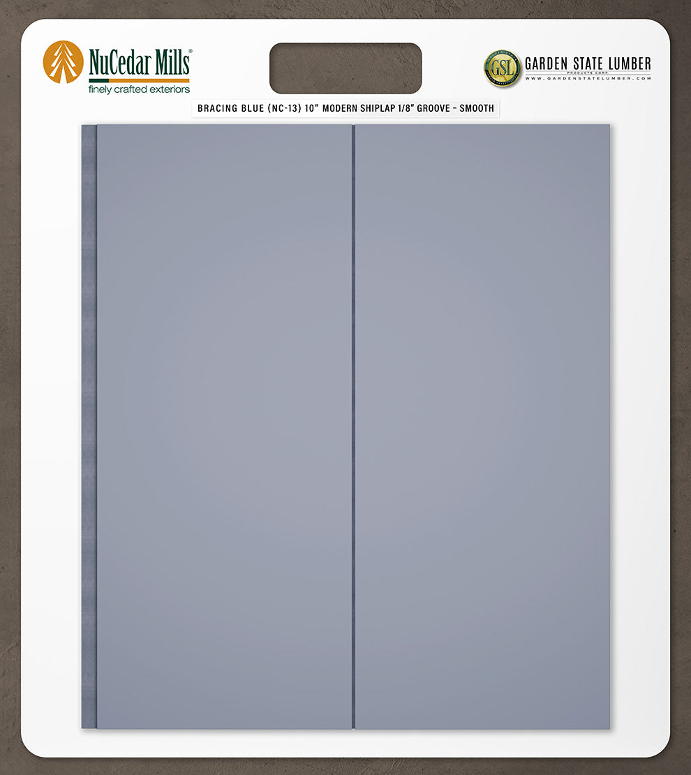 10″ Smooth T&G Modern Shiplap Strips - 2' x 2' Display