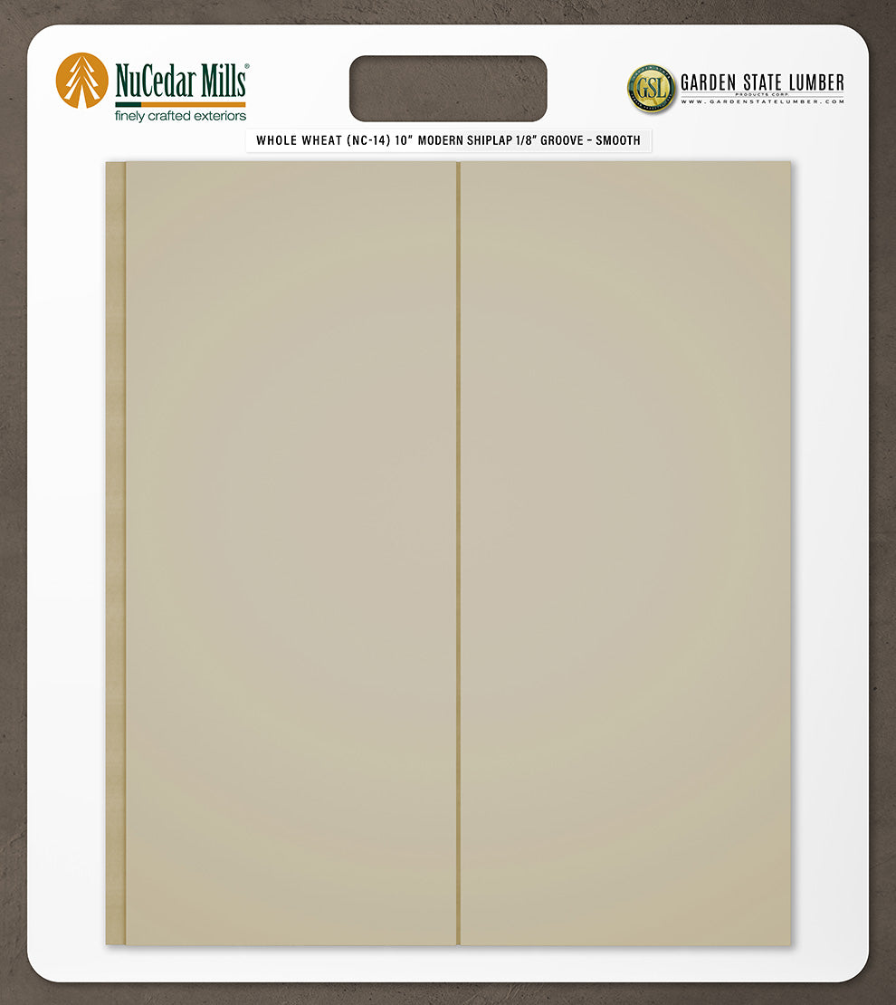 10″ Smooth T&G Modern Shiplap Strips - 2' x 2' Display