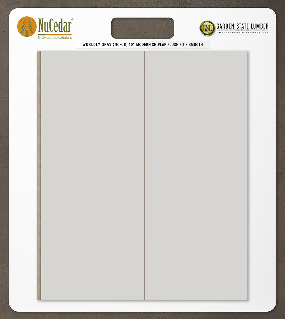 10″ Smooth T&G Modern Shiplap Strips - 2' x 2' Display