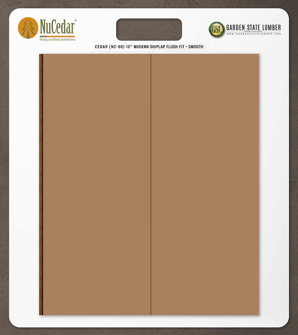 10″ Smooth T&G Modern Shiplap Strips - 2' x 2' Display