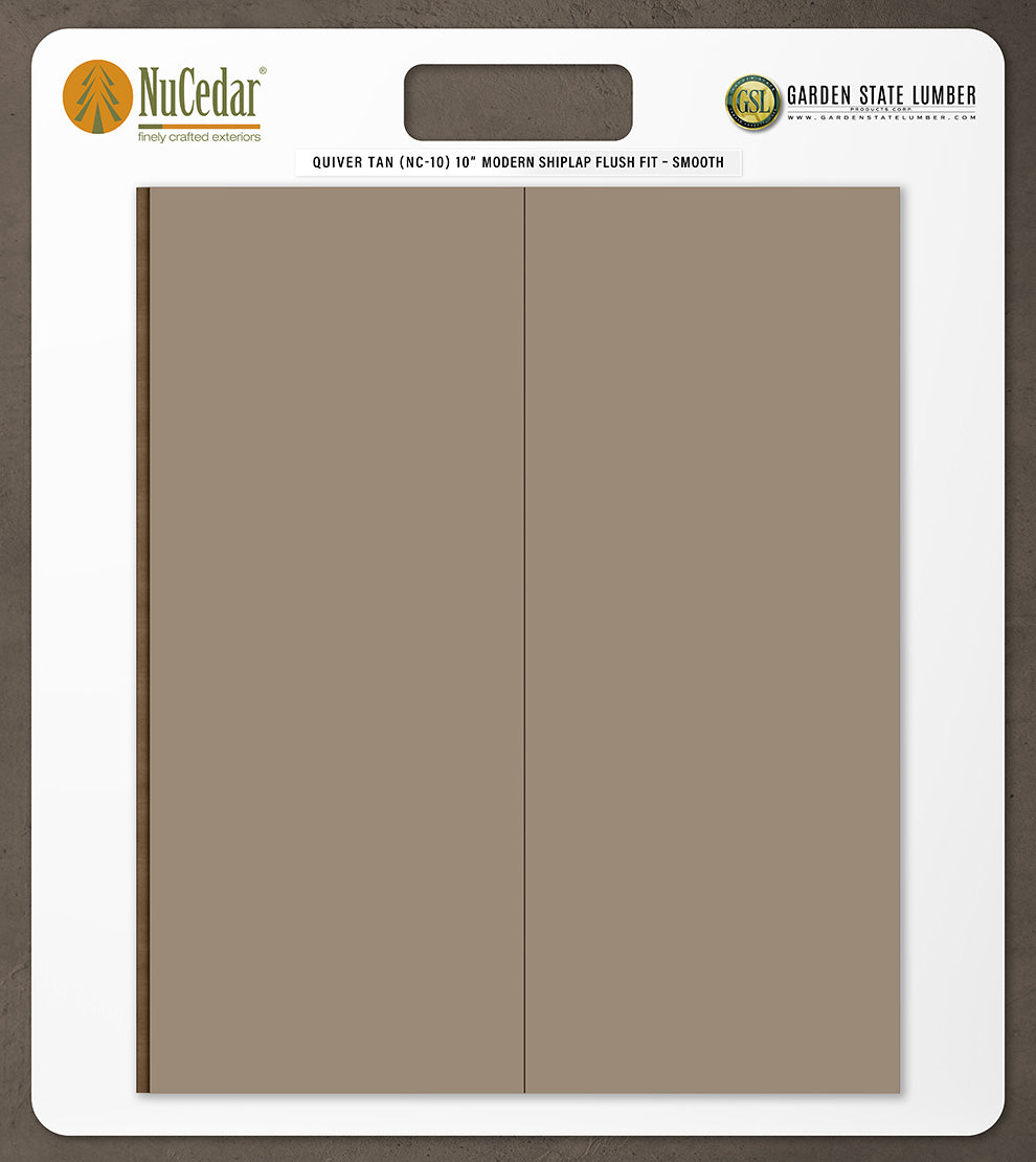 10″ Smooth T&G Modern Shiplap Strips - 2' x 2' Display