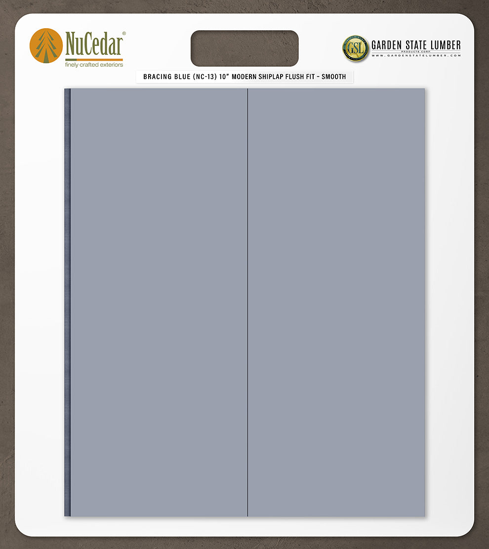 10″ Smooth T&G Modern Shiplap Strips - 2' x 2' Display