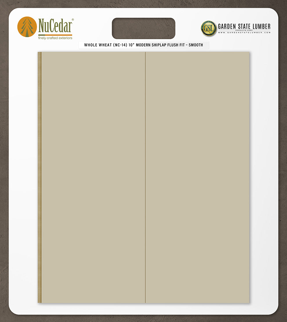 10″ Smooth T&G Modern Shiplap Strips - 2' x 2' Display