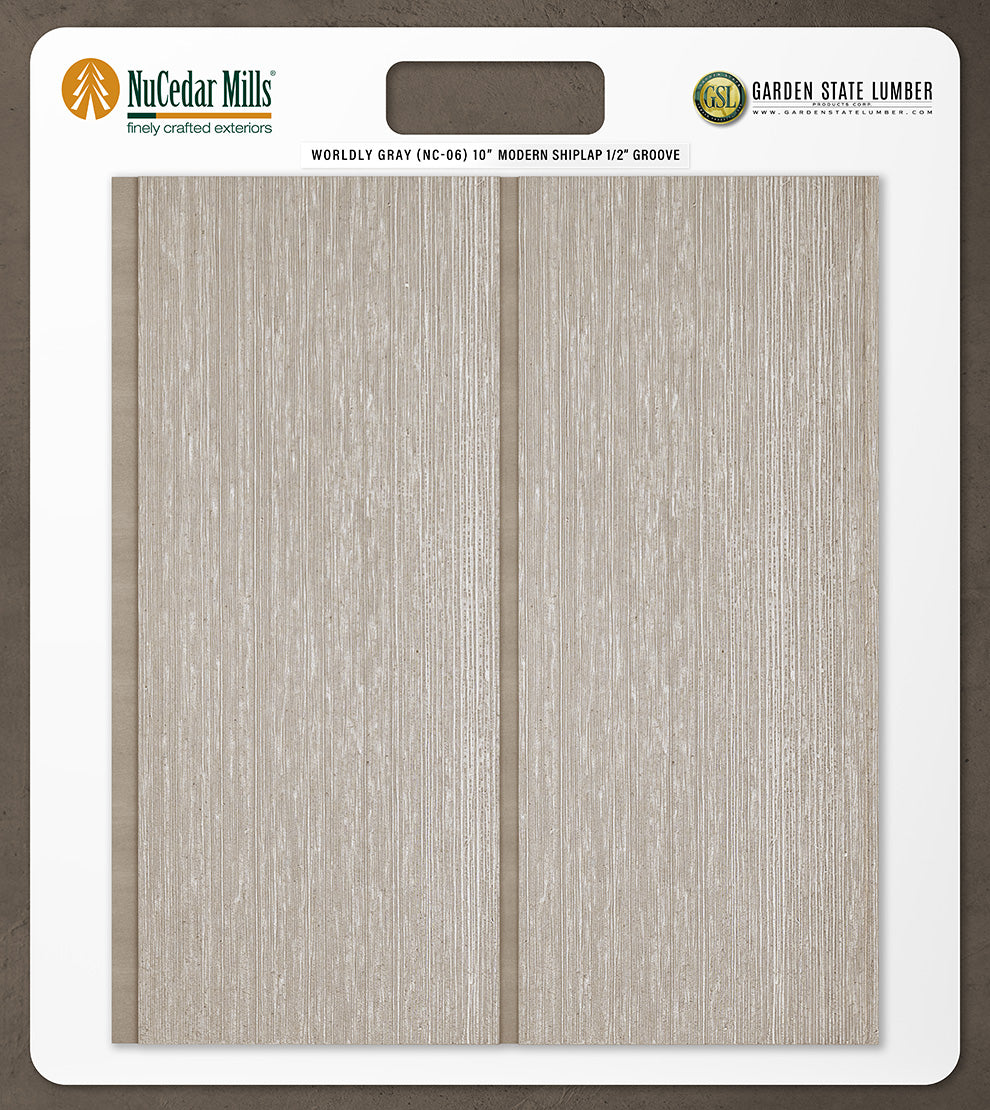 10″ RoughSawn T&G Modern Shiplap Strips - 2' x 2' Display