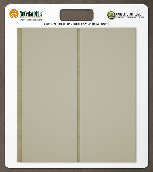 10″ Smooth T&G Modern Shiplap Strips - 2' x 2' Display