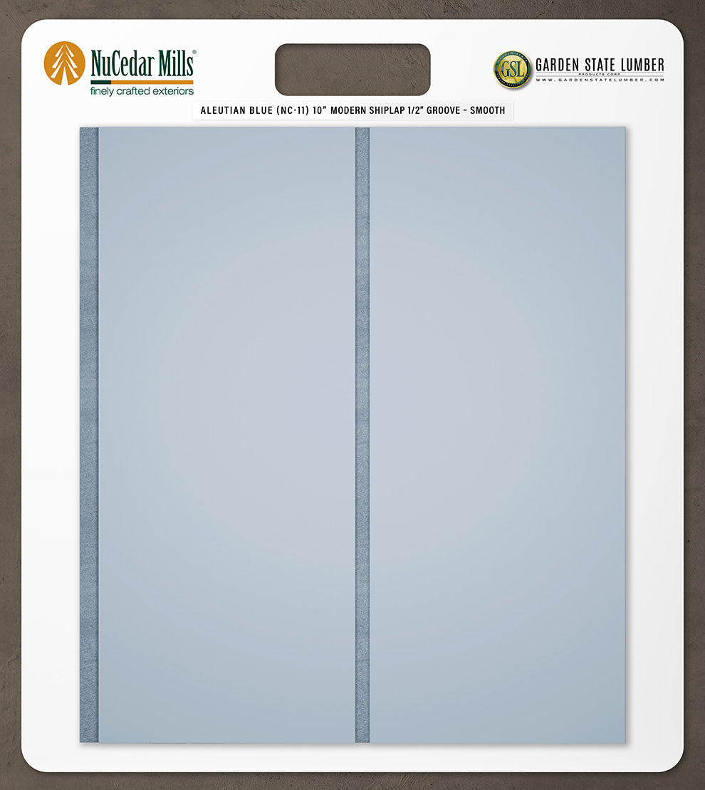 10″ Smooth T&G Modern Shiplap Strips - 2' x 2' Display