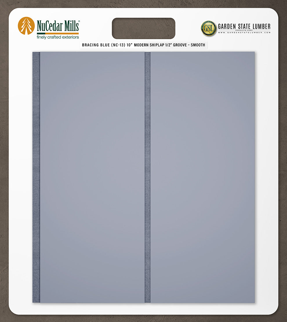 10″ Smooth T&G Modern Shiplap Strips - 2' x 2' Display