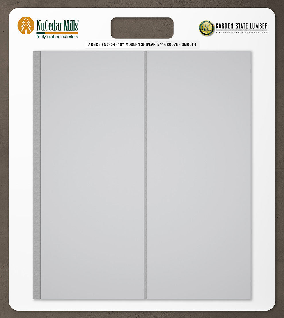 10″ Smooth T&G Modern Shiplap Strips - 2' x 2' Display