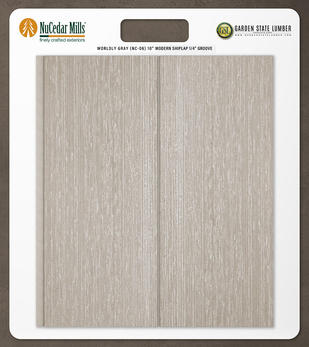 10″ RoughSawn T&G Modern Shiplap Strips - 2' x 2' Display