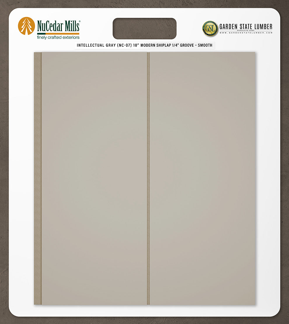 10″ Smooth T&G Modern Shiplap Strips - 2' x 2' Display
