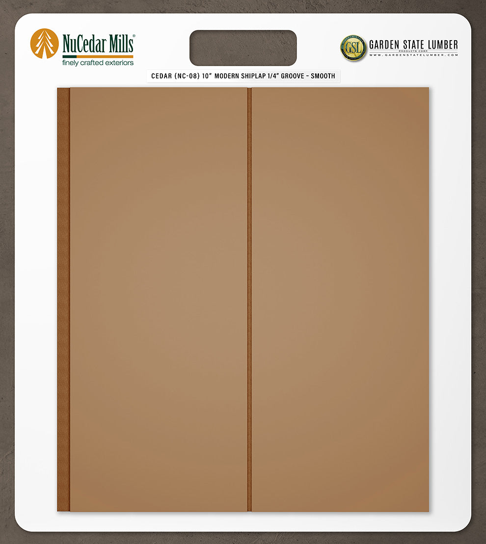 10″ Smooth T&G Modern Shiplap Strips - 2' x 2' Display