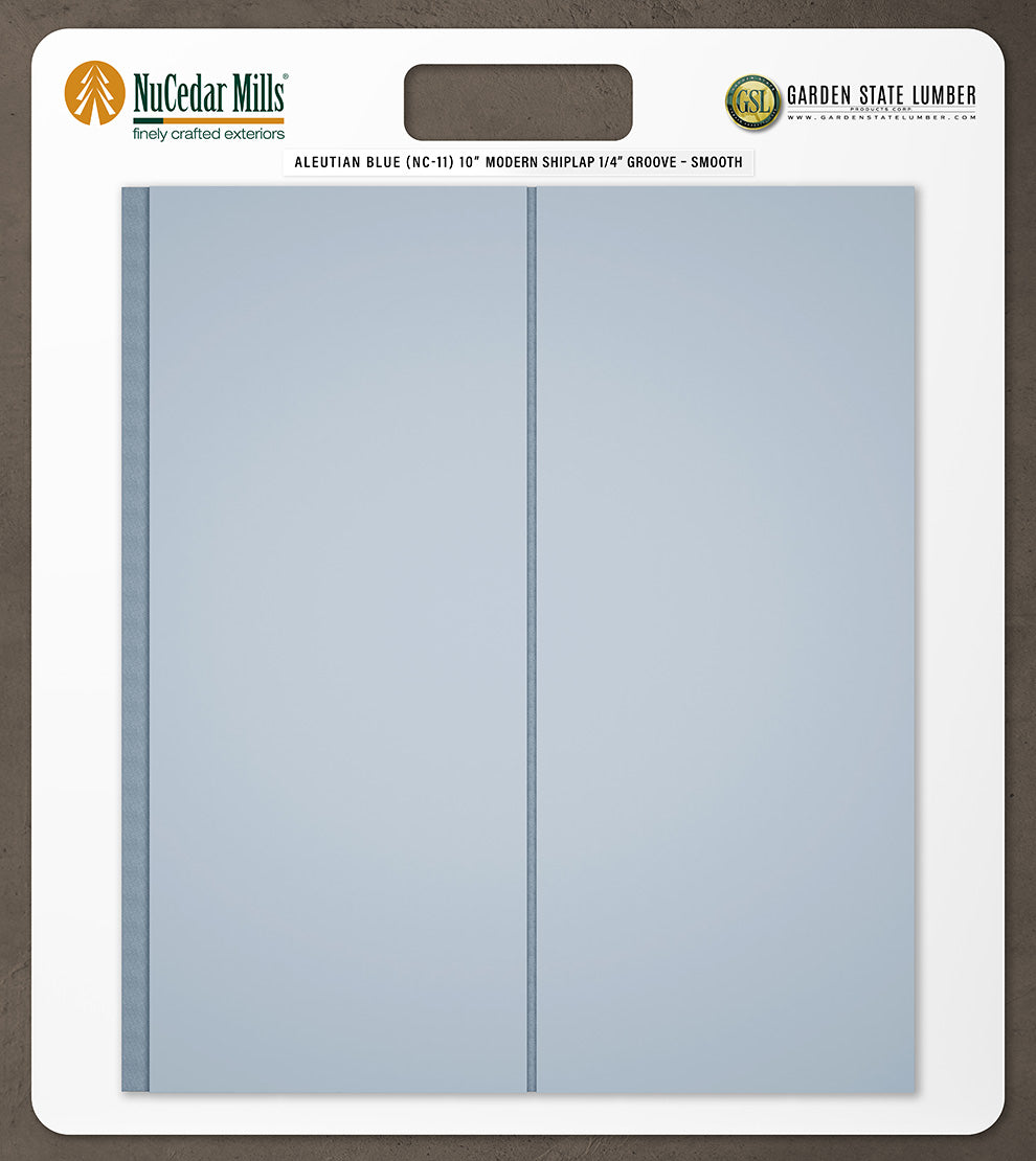 10″ Smooth T&G Modern Shiplap Strips - 2' x 2' Display