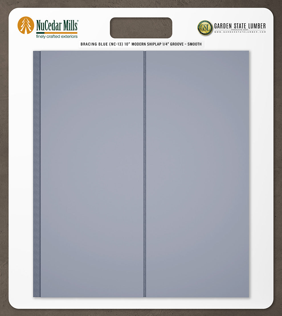 10″ Smooth T&G Modern Shiplap Strips - 2' x 2' Display