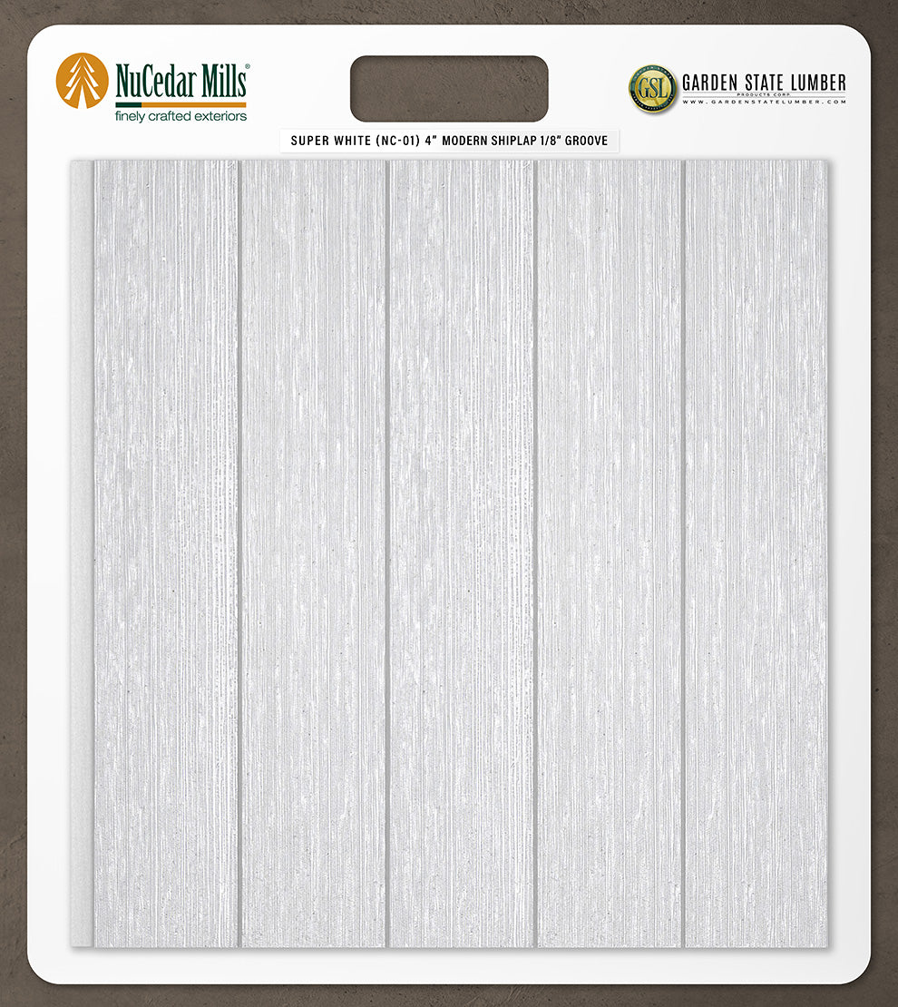 4″ RoughSawn T&G Modern Shiplap Strips - 2' x 2' Display