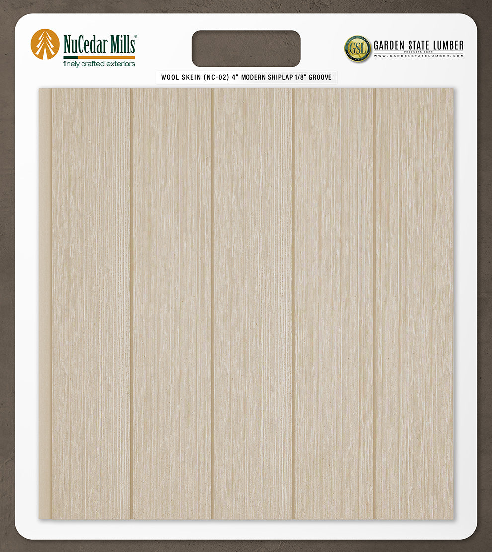 4″ RoughSawn T&G Modern Shiplap Strips - 2' x 2' Display