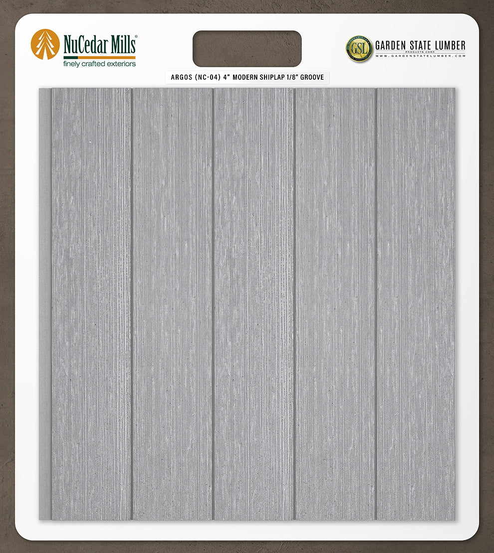 4″ RoughSawn T&G Modern Shiplap Strips - 2' x 2' Display