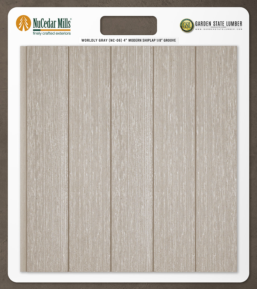 4″ RoughSawn T&G Modern Shiplap Strips - 2' x 2' Display