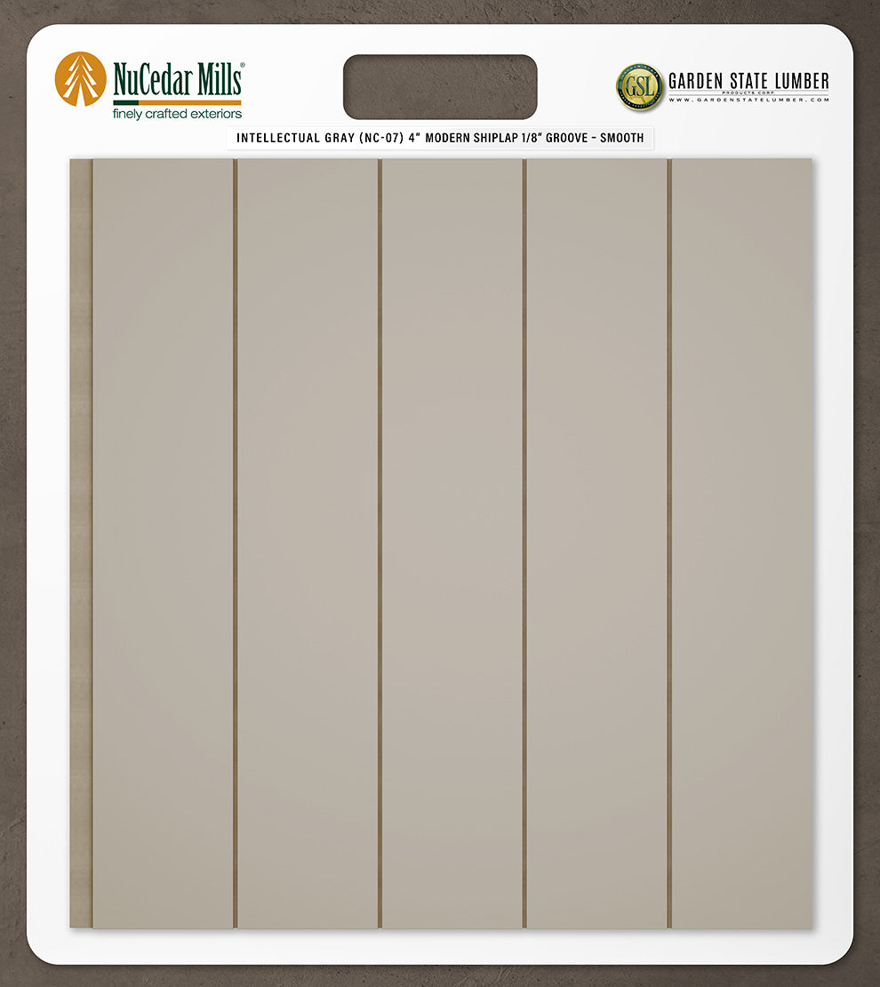 4″ Smooth T&G Modern Shiplap Strips - 2' x 2' Display