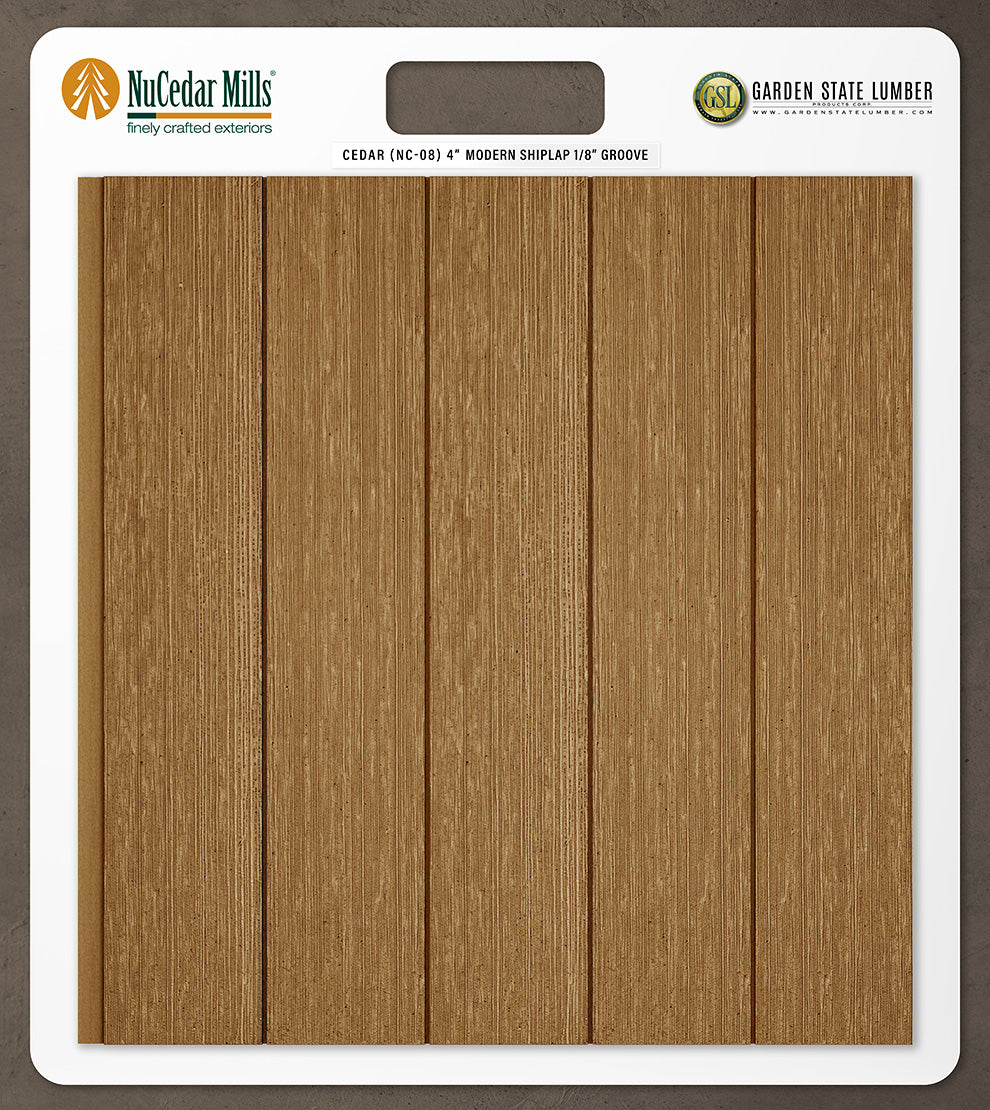 4″ RoughSawn T&G Modern Shiplap Strips - 2' x 2' Display