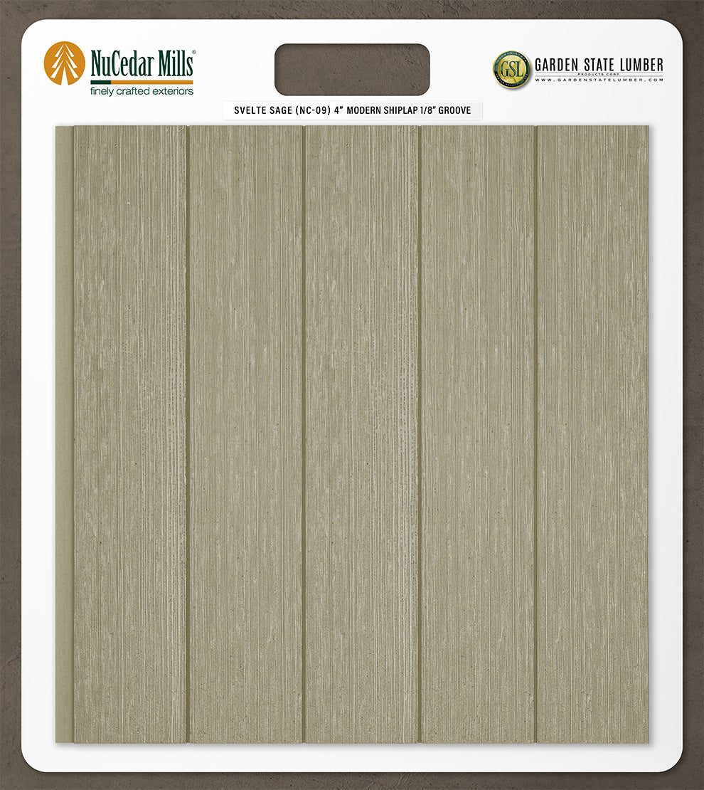 4″ RoughSawn T&G Modern Shiplap Strips - 2' x 2' Display