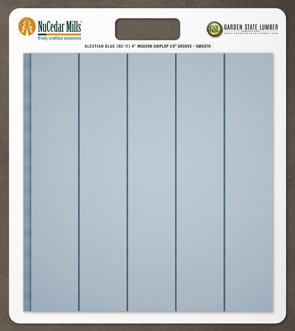 4″ Smooth T&G Modern Shiplap Strips - 2' x 2' Display