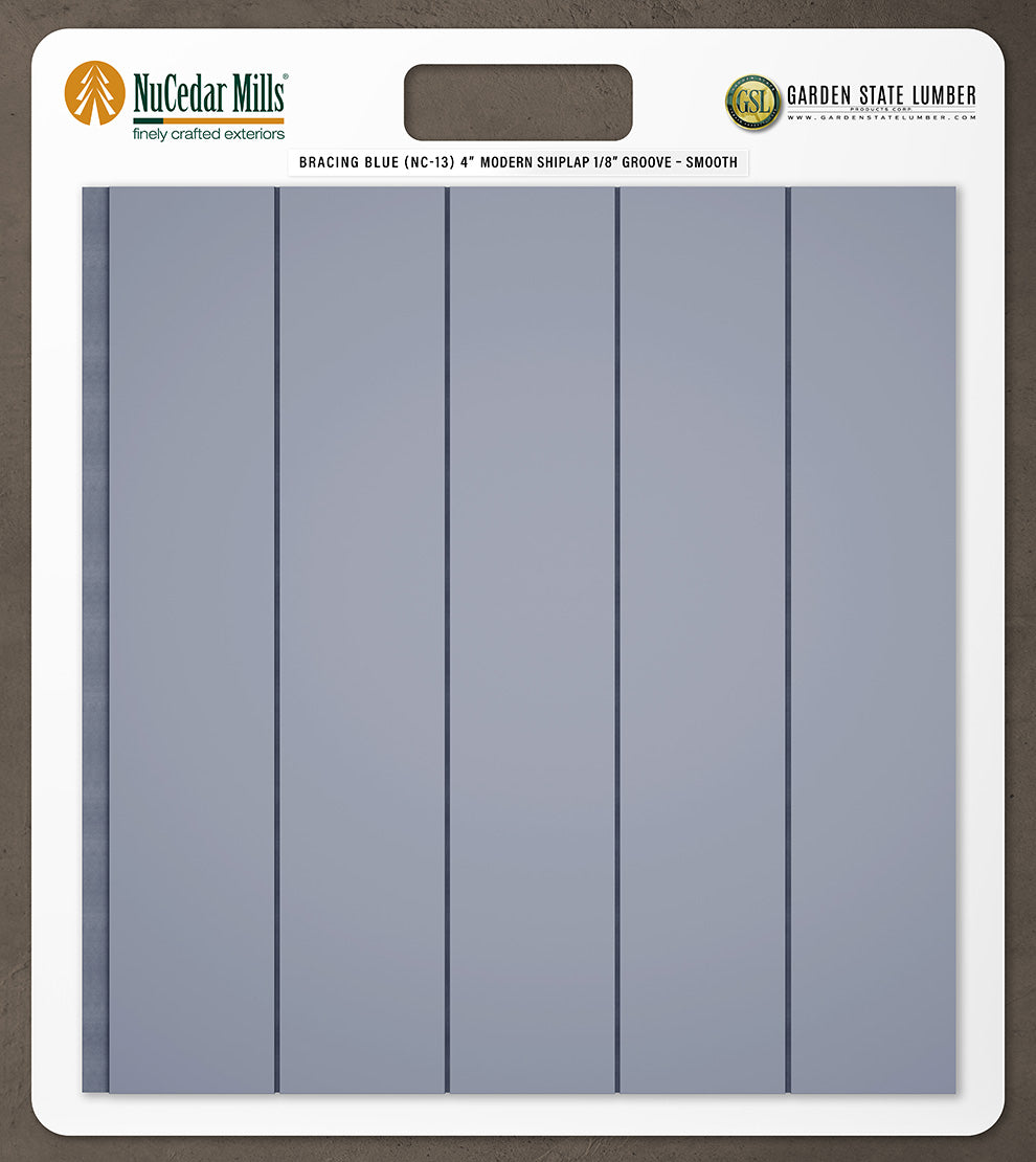 4″ Smooth T&G Modern Shiplap Strips - 2' x 2' Display