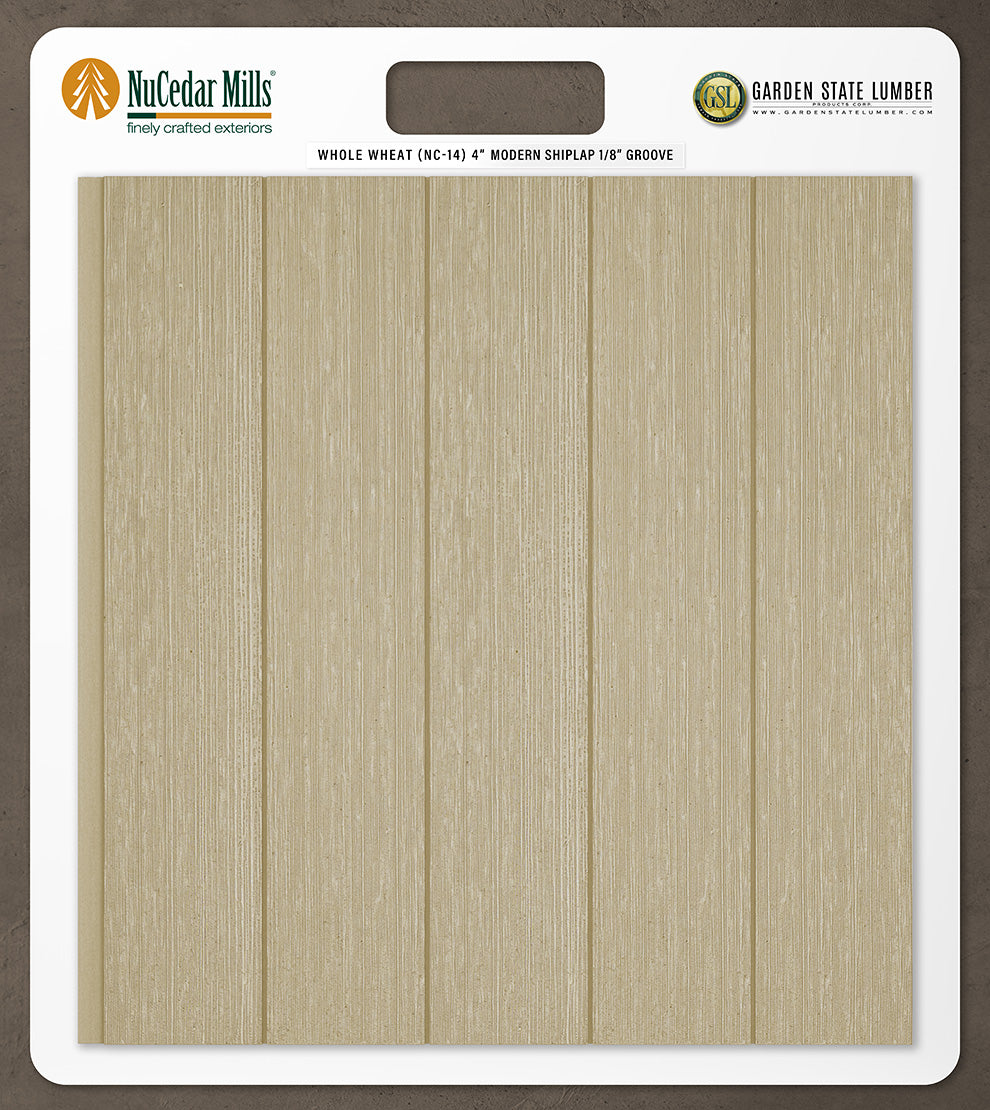 4″ RoughSawn T&G Modern Shiplap Strips - 2' x 2' Display