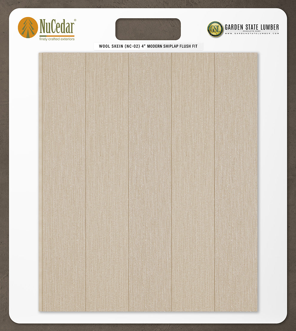4″ RoughSawn T&G Modern Shiplap Strips - 2' x 2' Display