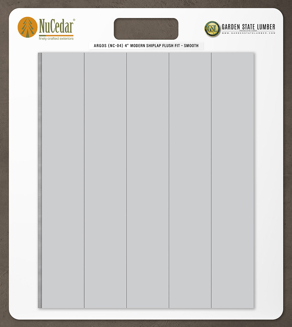 4″ Smooth T&G Modern Shiplap Strips - 2' x 2' Display