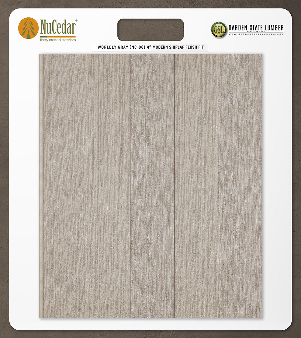 4″ RoughSawn T&G Modern Shiplap Strips - 2' x 2' Display