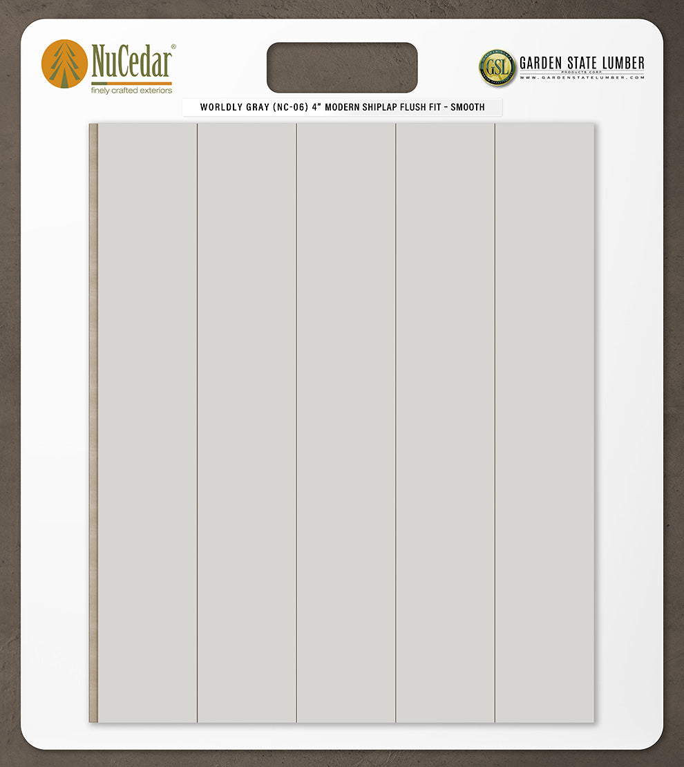 4″ Smooth T&G Modern Shiplap Strips - 2' x 2' Display