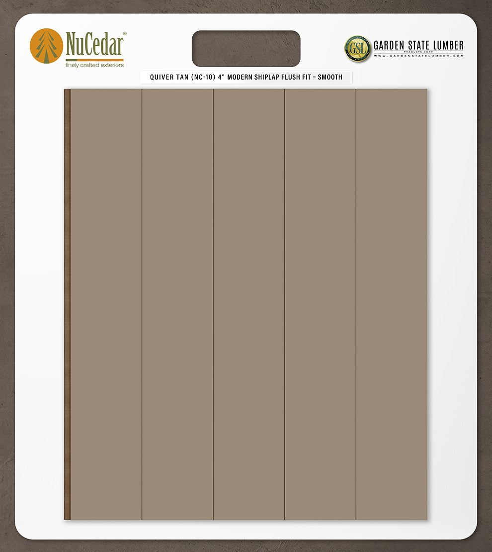 4″ Smooth T&G Modern Shiplap Strips - 2' x 2' Display