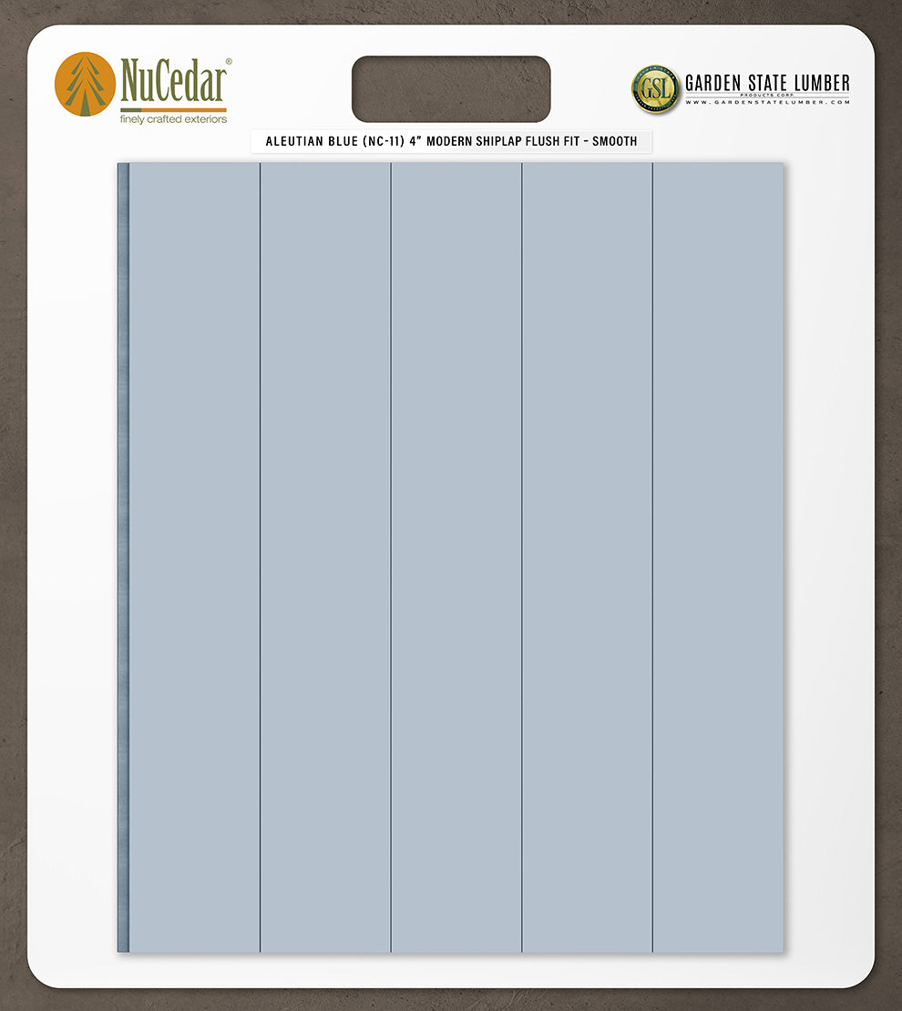 4″ Smooth T&G Modern Shiplap Strips - 2' x 2' Display
