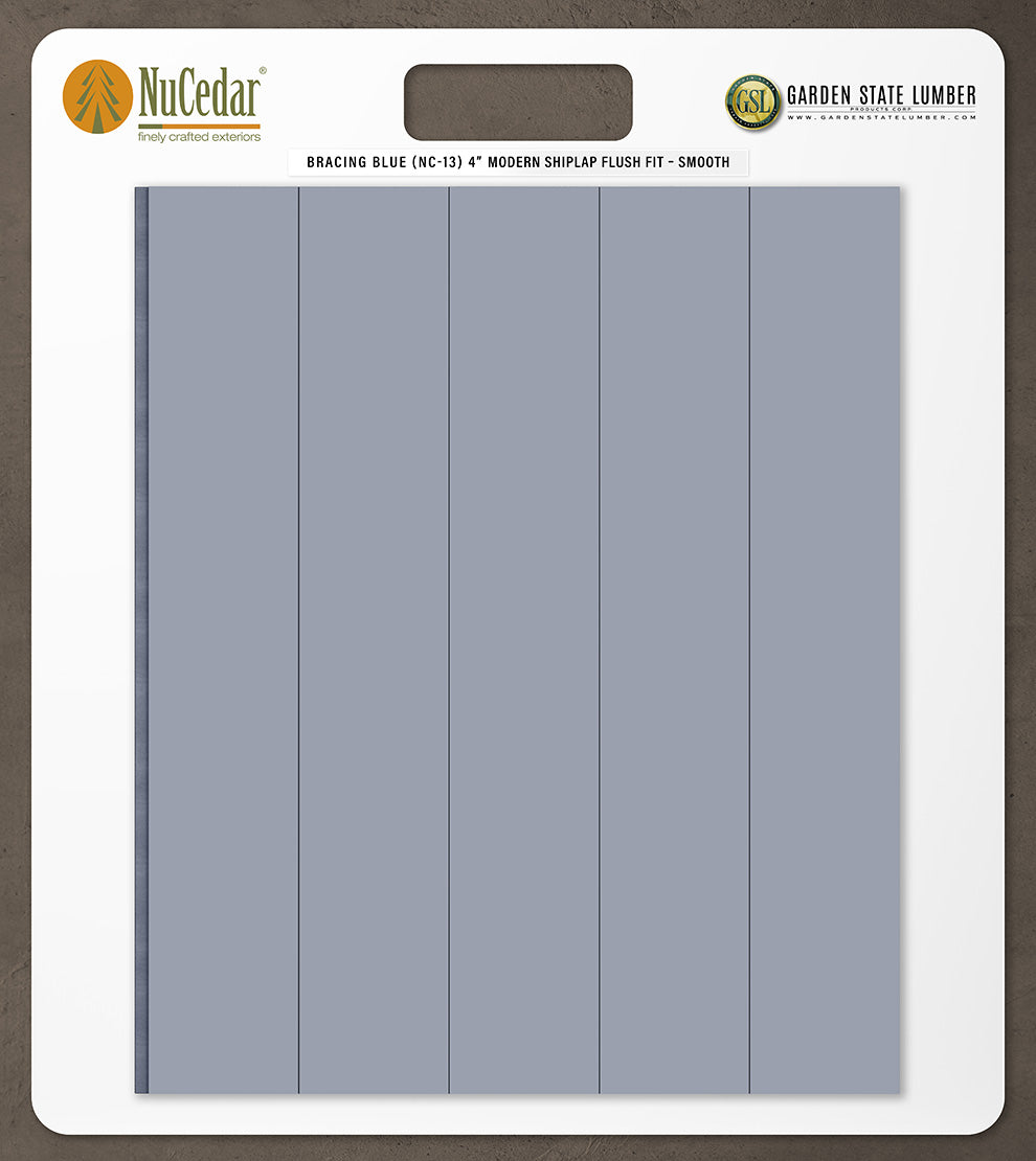 4″ Smooth T&G Modern Shiplap Strips - 2' x 2' Display