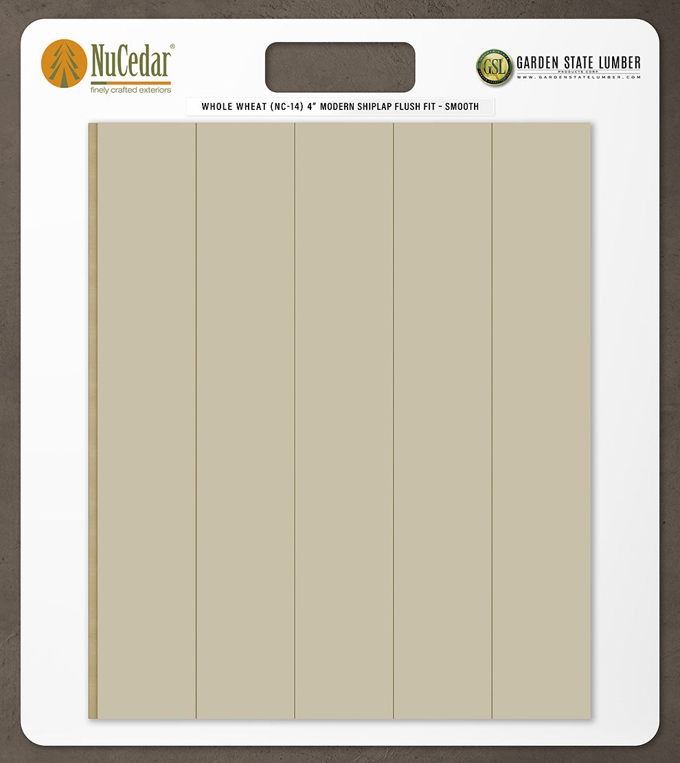 4″ Smooth T&G Modern Shiplap Strips - 2' x 2' Display
