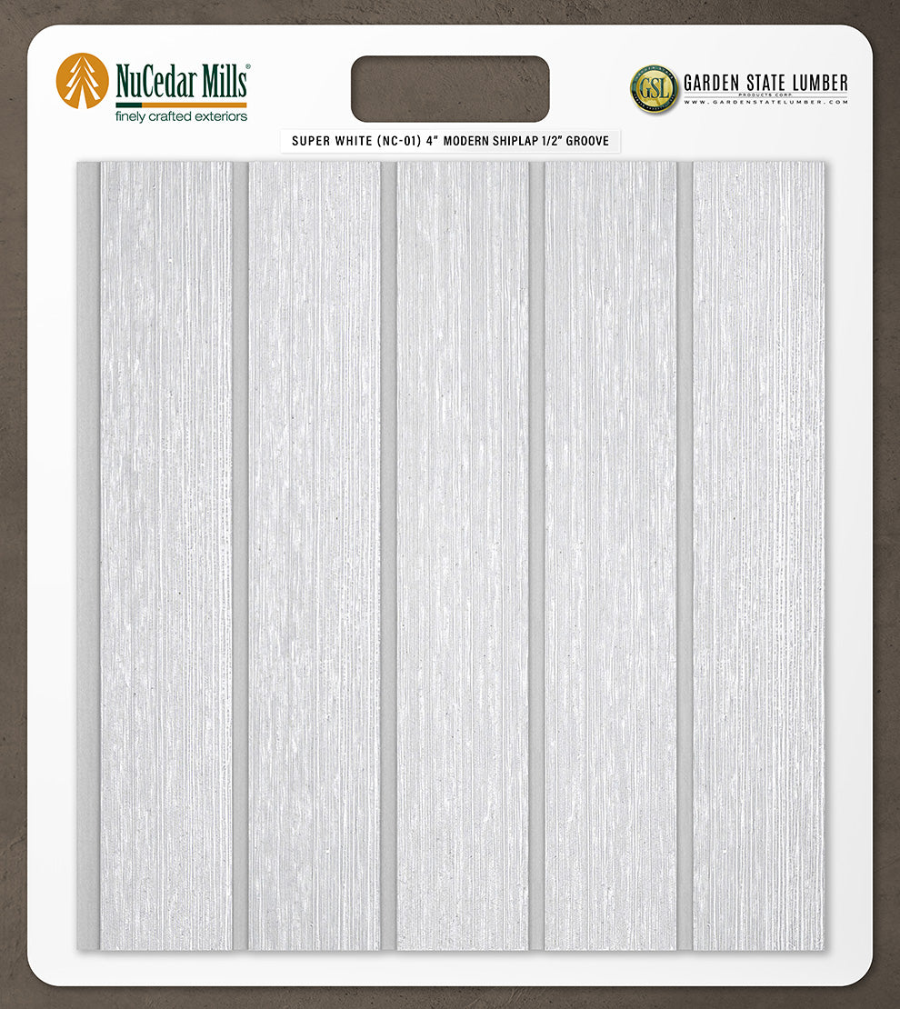 4″ RoughSawn T&G Modern Shiplap Strips - 2' x 2' Display