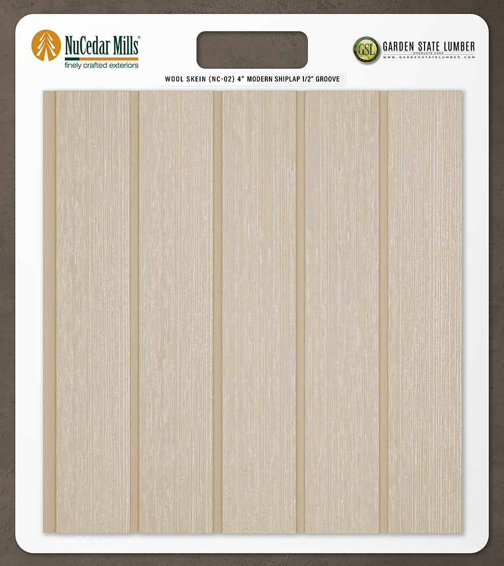 4″ RoughSawn T&G Modern Shiplap Strips - 2' x 2' Display