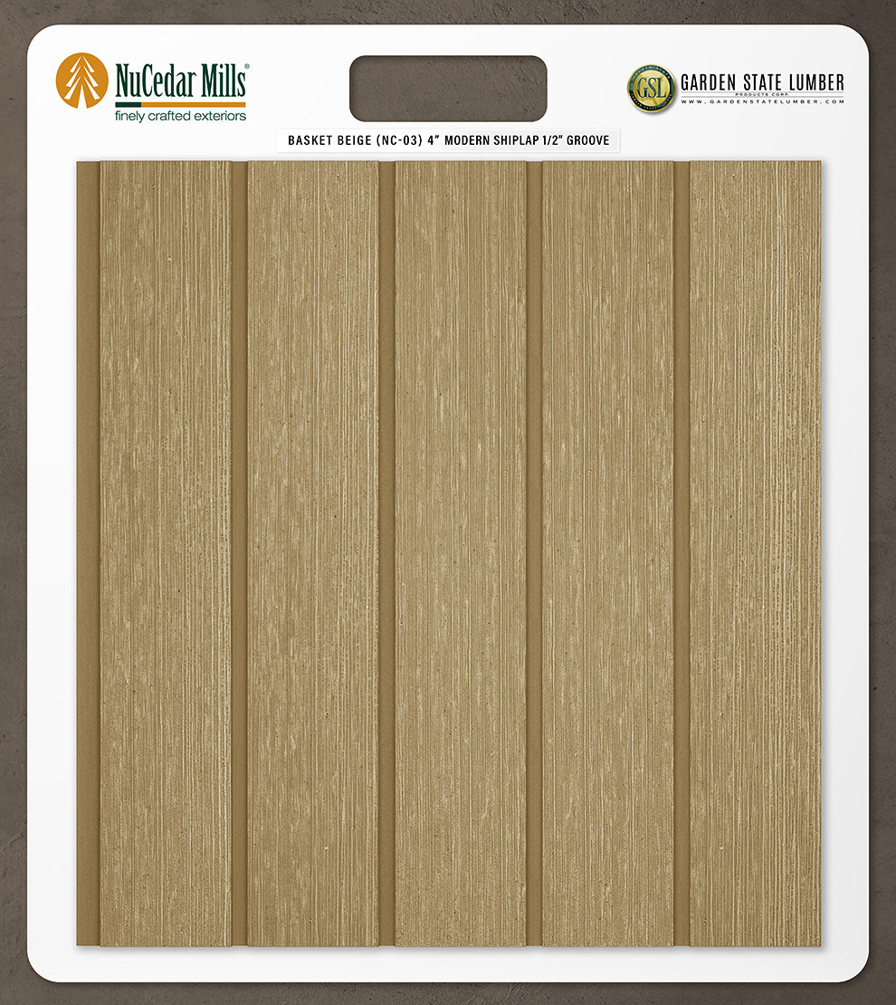 4″ RoughSawn T&G Modern Shiplap Strips - 2' x 2' Display