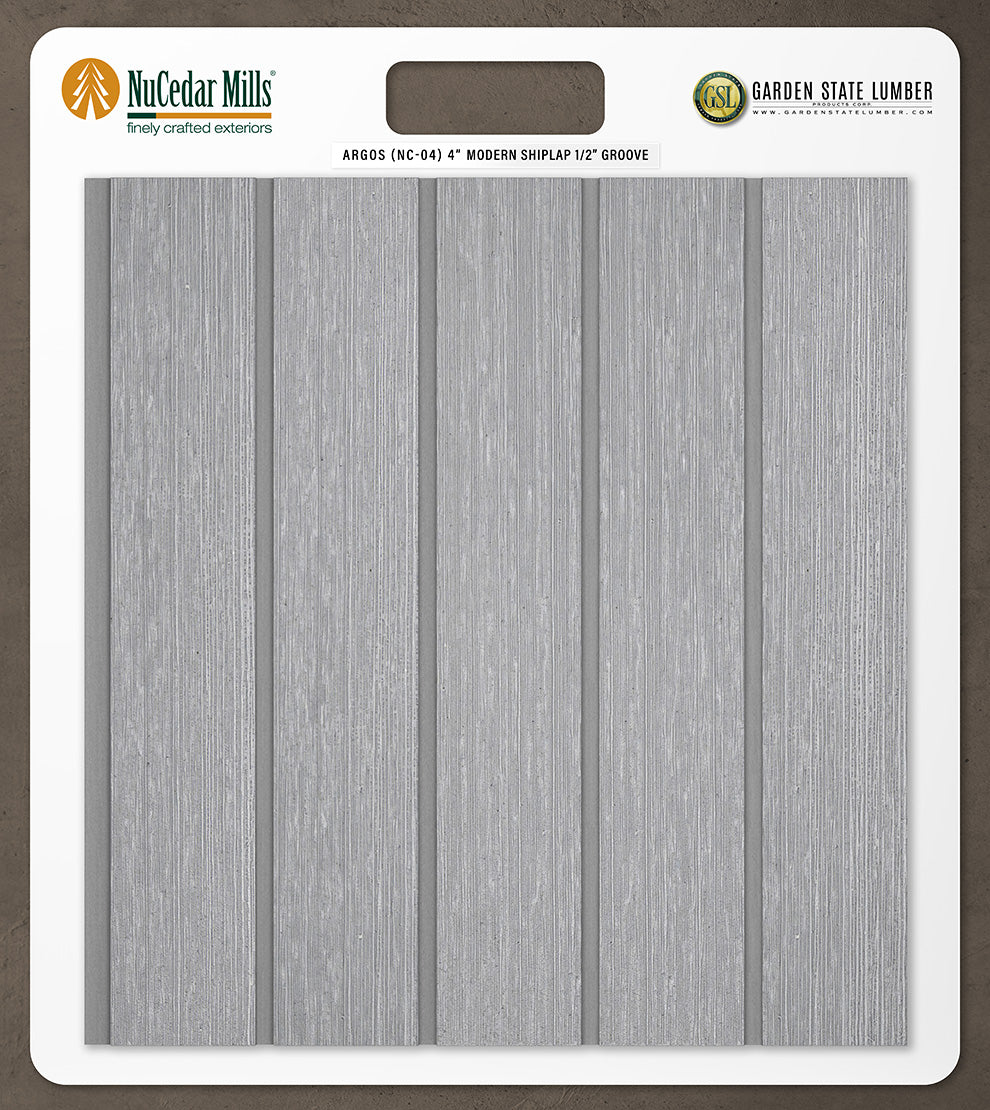 4″ RoughSawn T&G Modern Shiplap Strips - 2' x 2' Display
