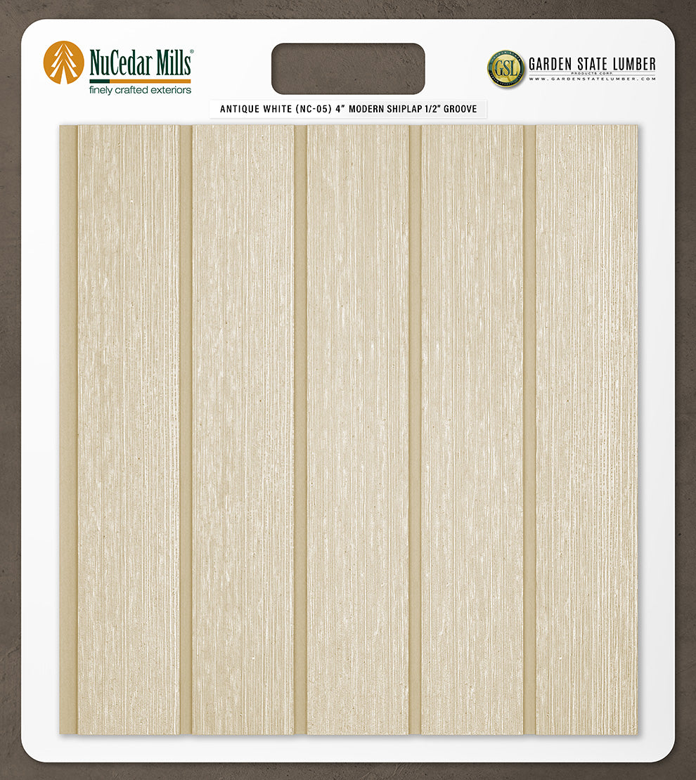 4″ RoughSawn T&G Modern Shiplap Strips - 2' x 2' Display