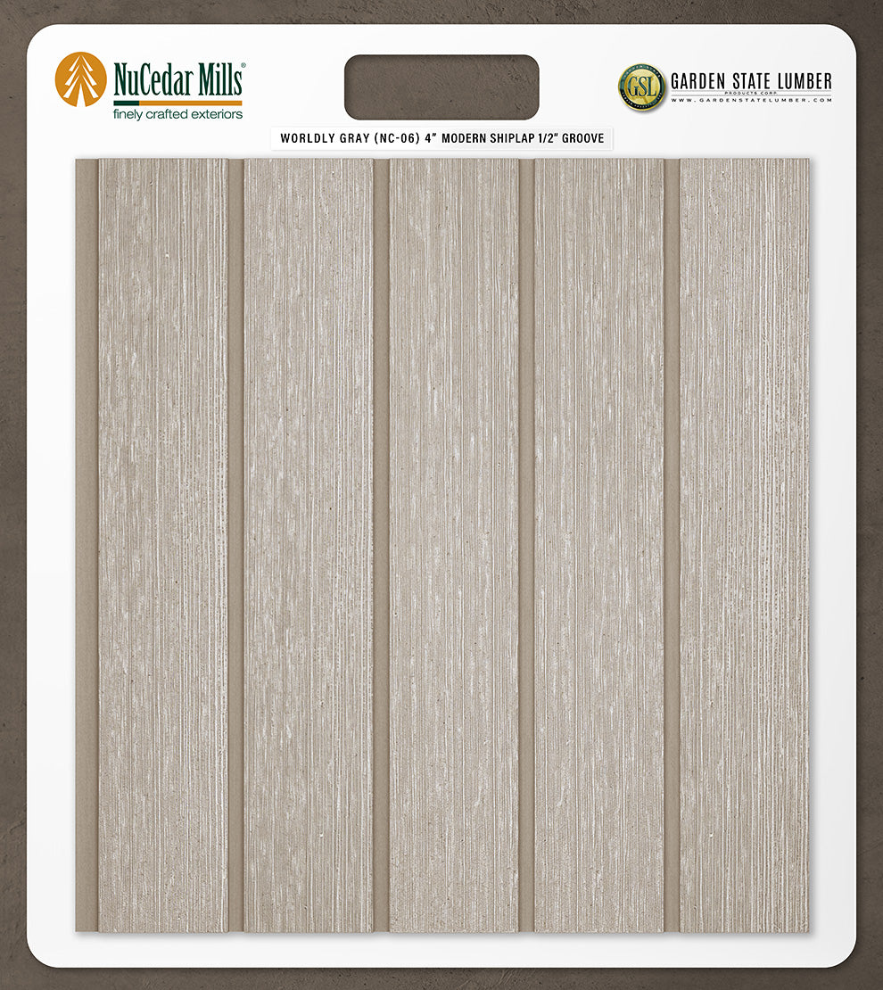 4″ RoughSawn T&G Modern Shiplap Strips - 2' x 2' Display