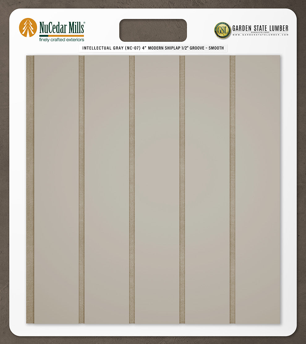4″ Smooth T&G Modern Shiplap Strips - 2' x 2' Display