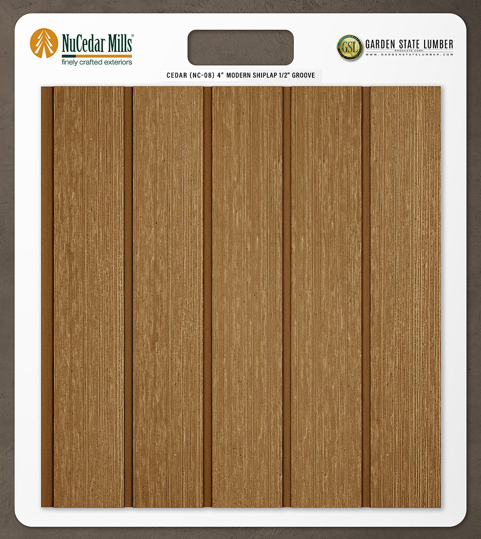 4″ RoughSawn T&G Modern Shiplap Strips - 2' x 2' Display